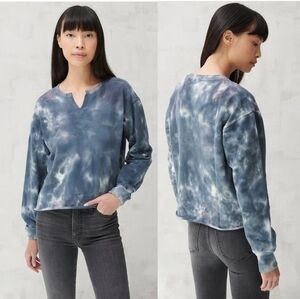 Lucky Brand Sueded Terry Crop Sweatshirt